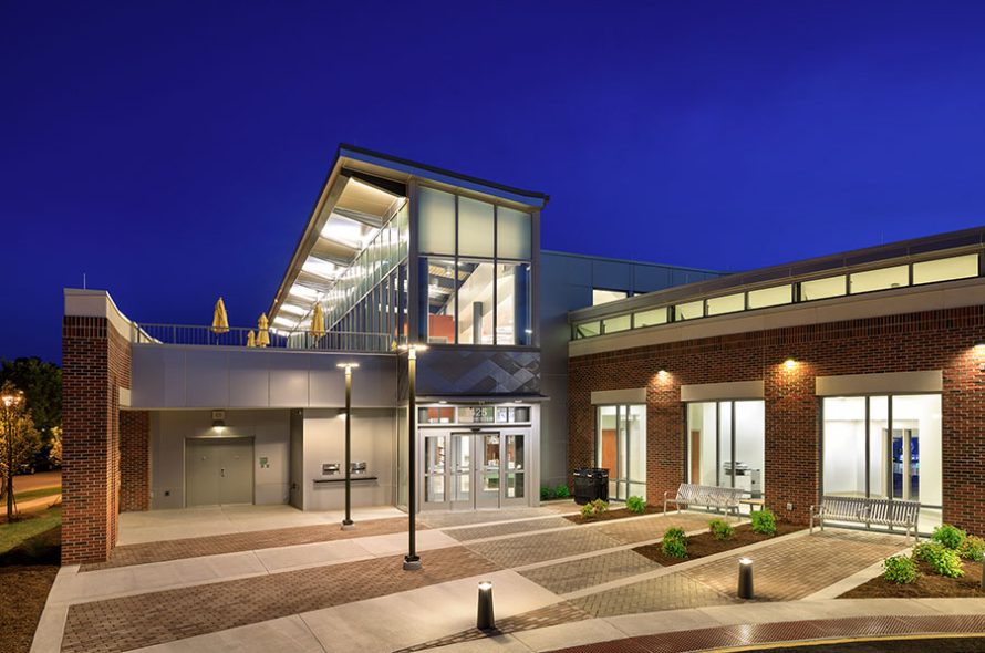 exterior image of the broad creek library project